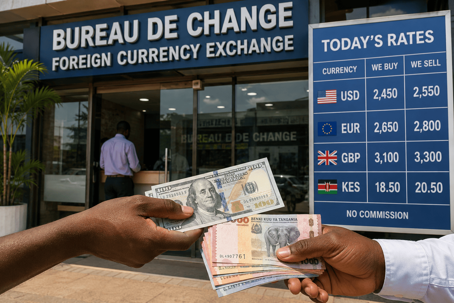 What Is the Economic Implication of an Increase in Foreign Currency Exchange Shops in Tanzania?